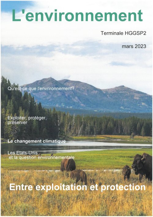 L'environnement - magazine THGGSP2 mars 2023